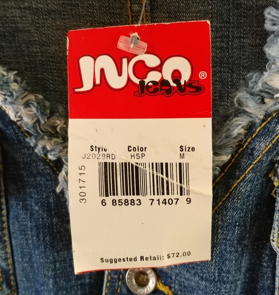 ◀ SOLD ▶JNCO Vintage Jean Jumpsuit Romper - Picture 3 of 16